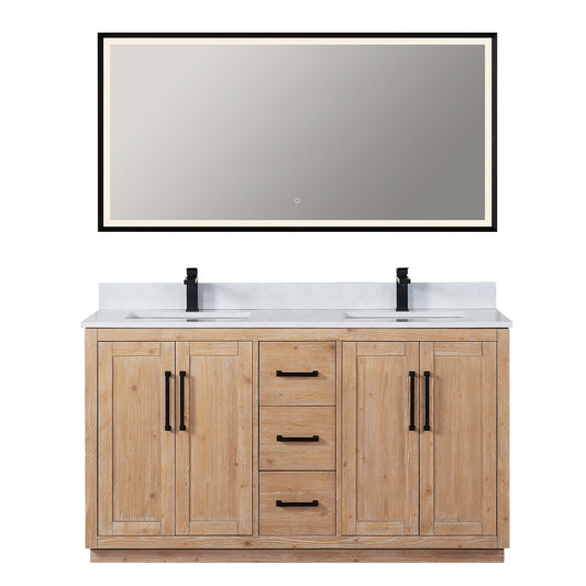 Altair Designs Cicero 60" double vanity with top - 562060-LB-GW-NM