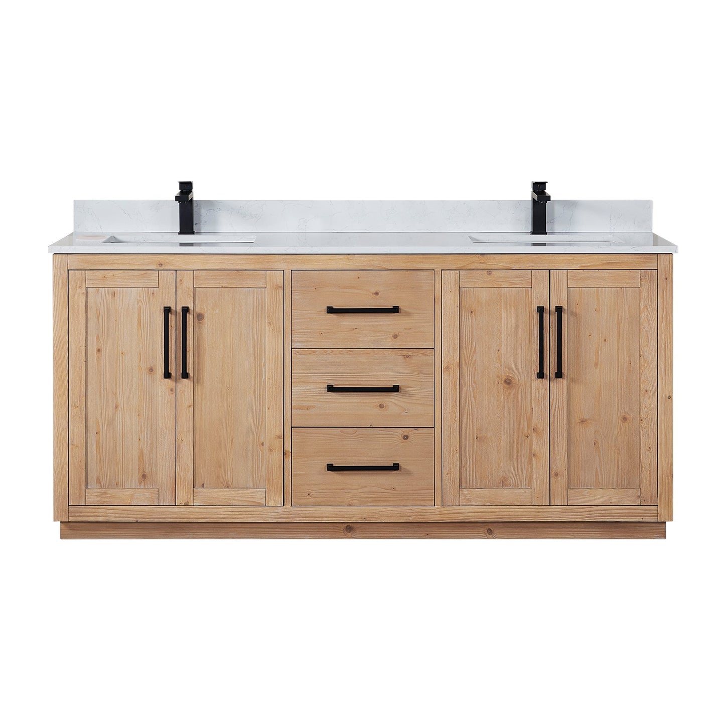 Altair Designs Cicero 72" double vanity with top - 562072-LB-GW-NM