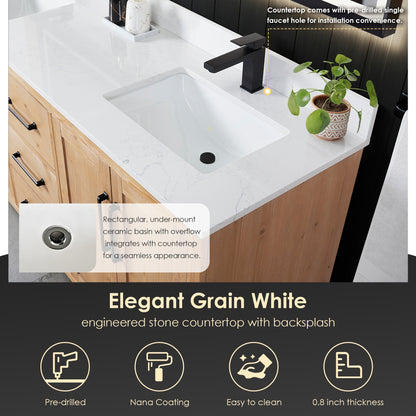 Altair Designs Cicero 72" double vanity with top - 562072-LB-GW-NM