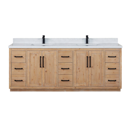Altair Designs Cicero 84" double vanity with top - 562084-LB-GW-NM