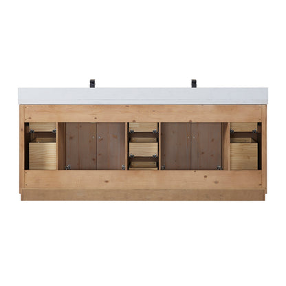 Altair Designs Cicero 84" double vanity with top - 562084-LB-GW-NM