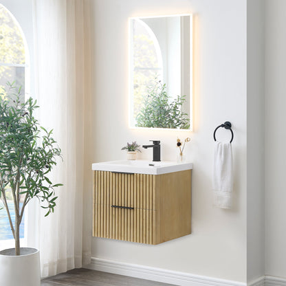 Altair Designs Livia 24" single vanity with top  - 563024-NB-WH-NM