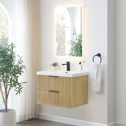 Altair Designs Livia 30" single vanity with top - 563030-NB-WH-NM