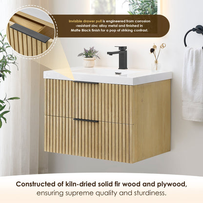 Altair Designs Livia 30" single vanity with top - 563030-NB-WH-NM