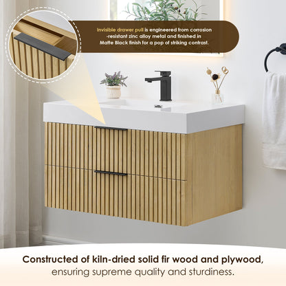 Altair Designs 36" single vanity with top - 563036-NB-WH-NM