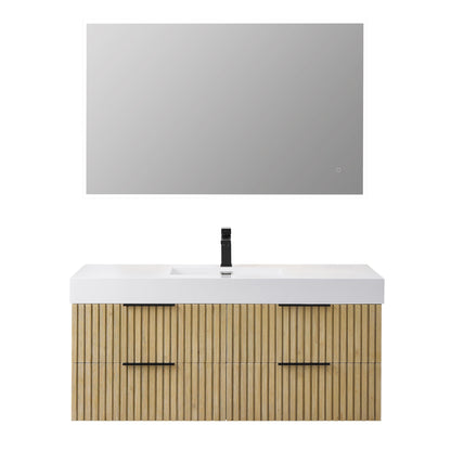 Altair Designs 48" single vanity with top - 563048-NB-WH-NM