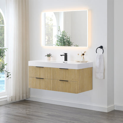 Altair Designs 48" single vanity with top - 563048-NB-WH-NM