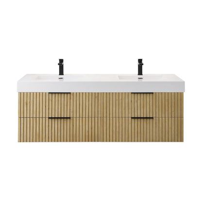 Altair Designs 60" double vanity with top  - 563060-NB-WH-NM