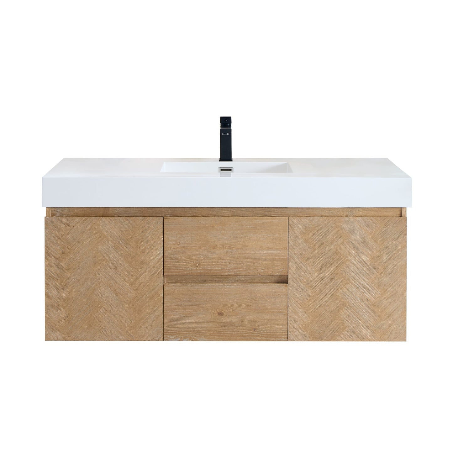 Altair Designs Siena 48" single vanity with top - 564048-LB-WH-NM