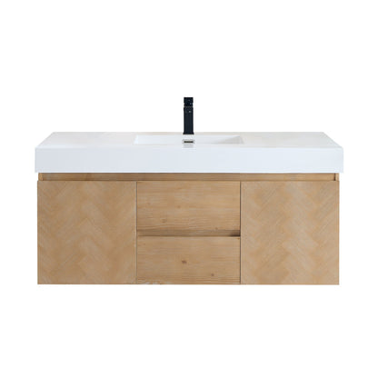 Altair Designs Siena 48" single vanity with top - 564048-LB-WH-NM