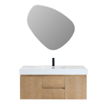 Altair Designs Siena 48" single vanity with top - 564048-LB-WH-NM