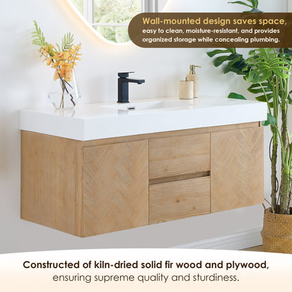 Altair Designs Siena 48" single vanity with top - 564048-LB-WH-NM