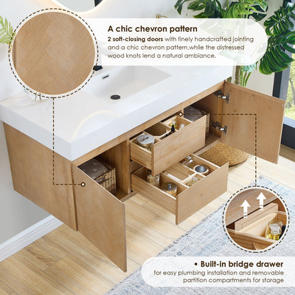 Altair Designs Siena 48" single vanity with top - 564048-LB-WH-NM