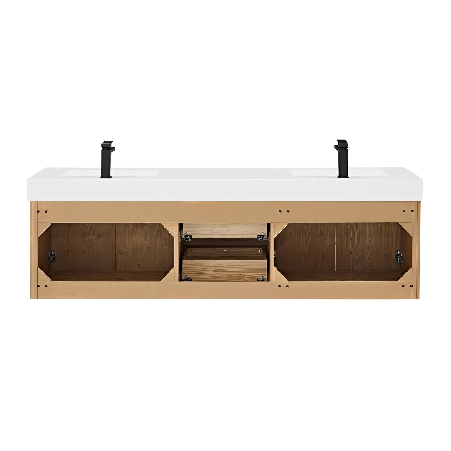 Altair Designs 72" double vanity with top - 564072-LB-WH-NM