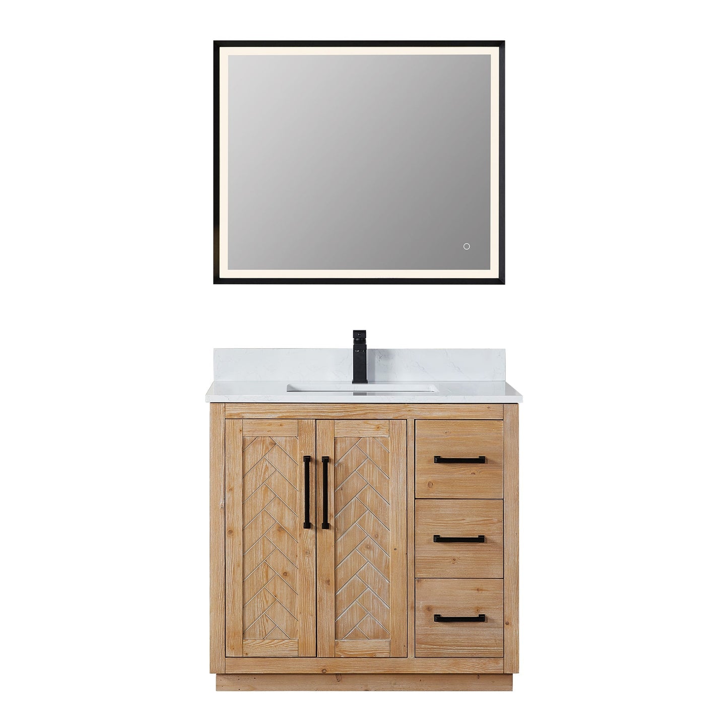 Altair Designs Anais 36" single vanity with top - 565036-LB-GW-NM
