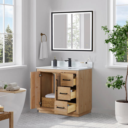 Altair Designs Anais 36" single vanity with top - 565036-LB-GW-NM