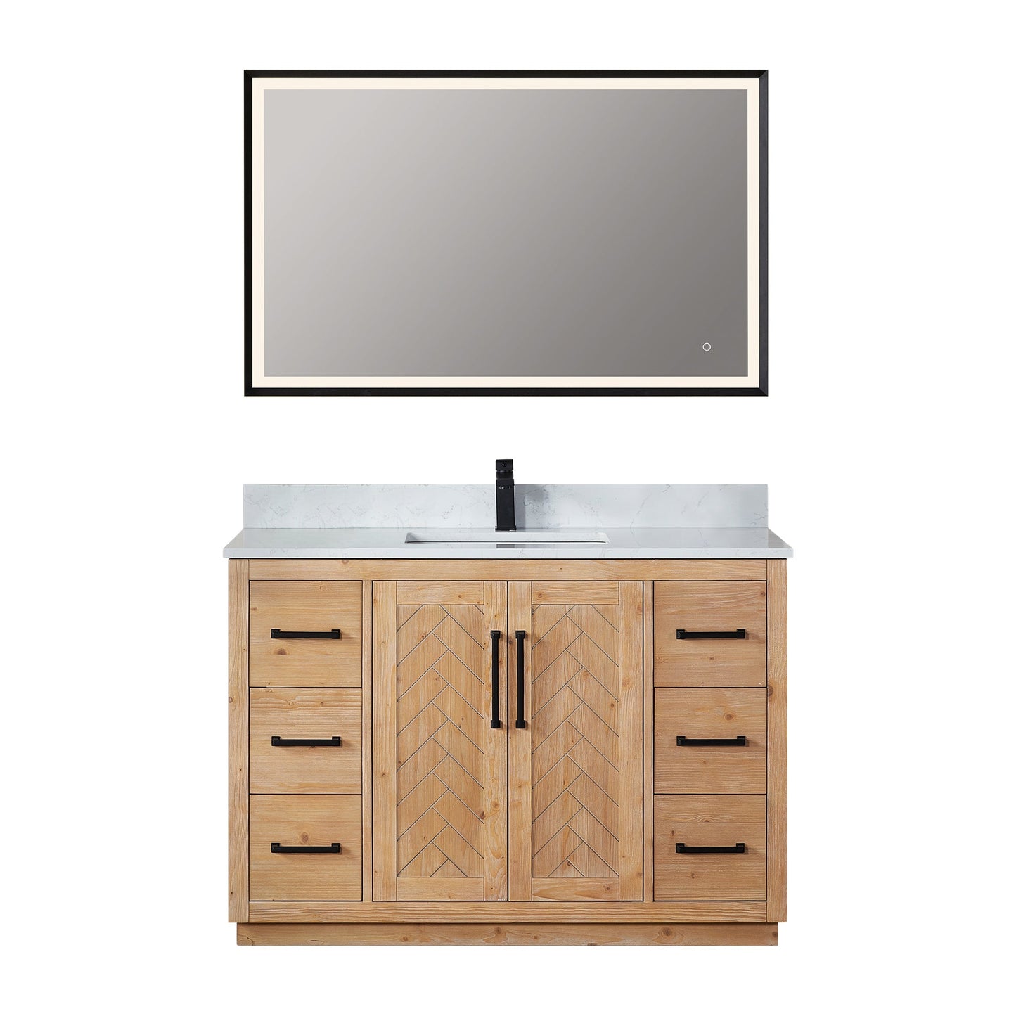 Altair Designs Anais 48" single vanity with top - 565048-LB-GW-NM