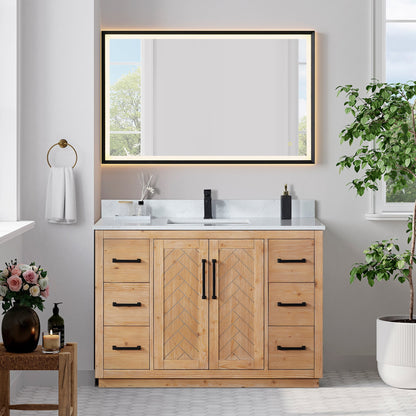 Altair Designs Anais 48" single vanity with top - 565048-LB-GW-NM