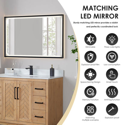 Altair Designs Anais 48" single vanity with top - 565048-LB-GW-NM