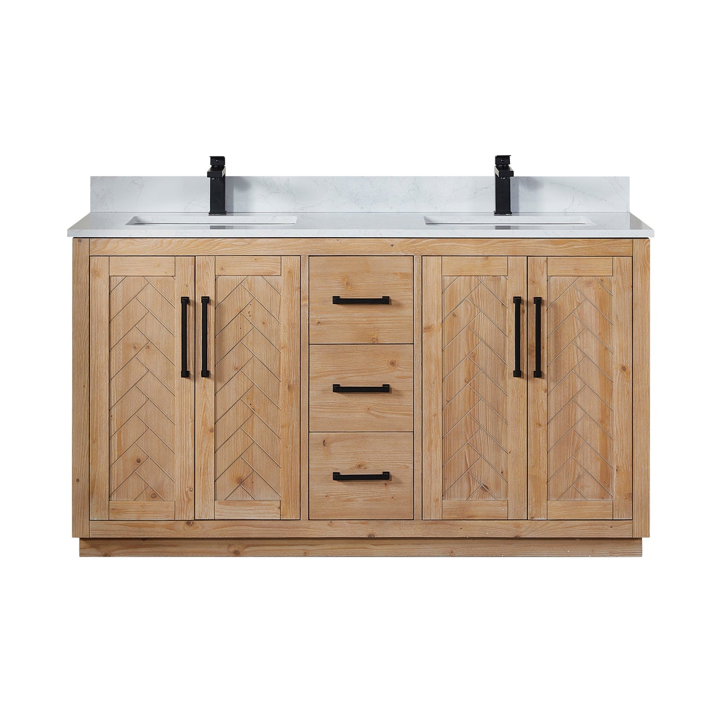 Altair Designs Anais 60" double vanity with top - 565060-LB-GW-NM