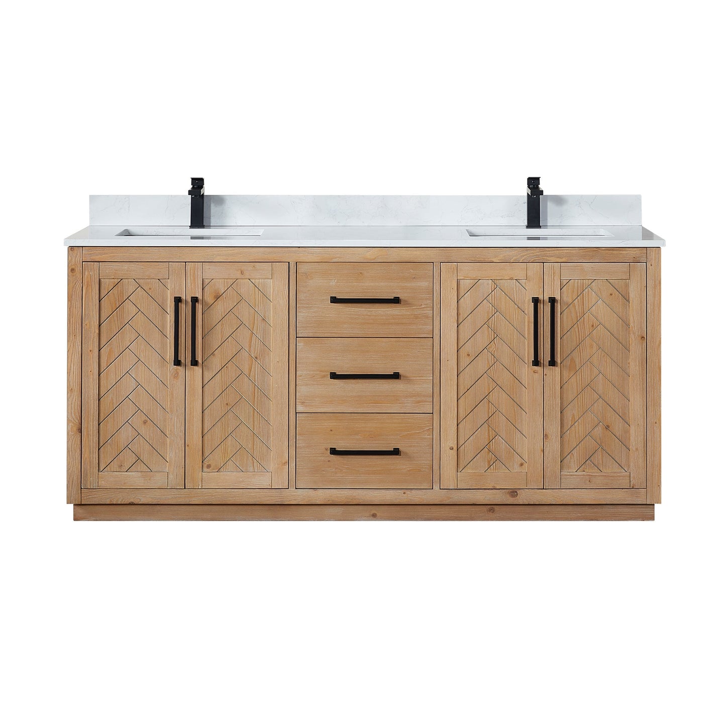 Altair Designs Anais 72" double vanity with top - 565072-LB-GW-NM