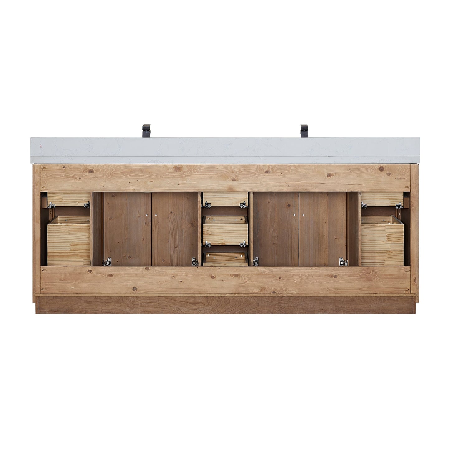 Altair Designs Anais 84" double vanity with top - 565084-LB-GW-NM