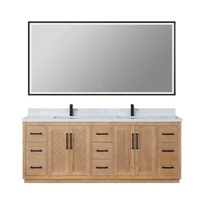 Altair Designs Anais 84" double vanity with top - 565084-LB-GW-NM