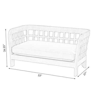 Butler Specialty Company Monhegan Teak Outdoor Loveseat, Light Brown  - 5653436