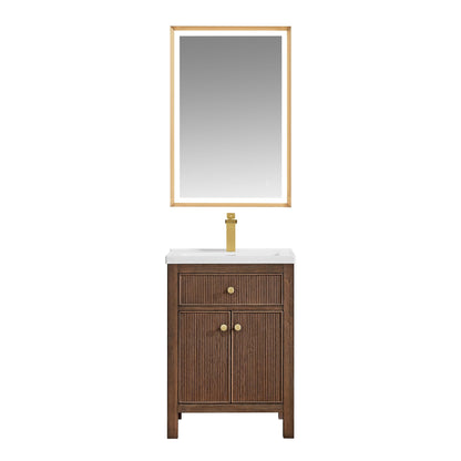Altair Designs Cerrito 24" single vanity with top - 567024-BK-WH-NM
