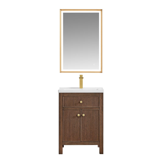 Altair Designs Cerrito 24" single vanity with top - 567024-BK-WH-NM