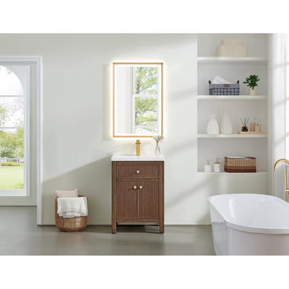 Altair Designs Cerrito 24" single vanity with top - 567024-BK-WH-NM