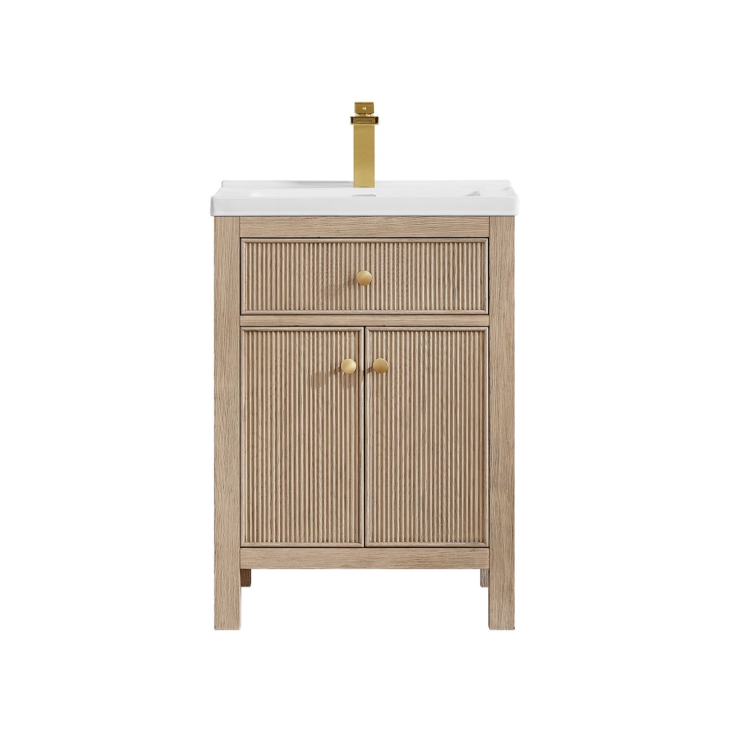 Altair Designs Cerrito 24" single vanity with top - 567024-BK-WH-NM