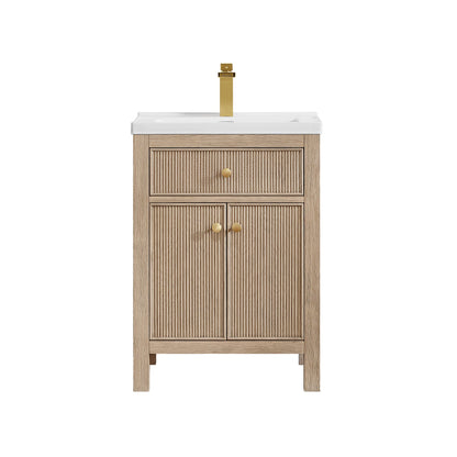 Altair Designs Cerrito 24" single vanity with top - 567024-BK-WH-NM