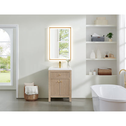 Altair Designs Cerrito 24" single vanity with top - 567024-BK-WH-NM