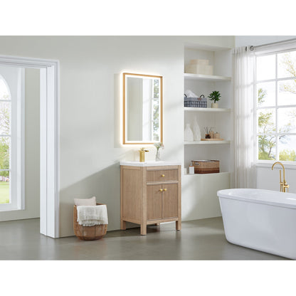 Altair Designs Cerrito 24" single vanity with top - 567024-BK-WH-NM