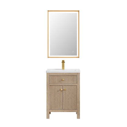 Altair Designs Cerrito 24" single vanity with top - 567024-BK-WH-NM