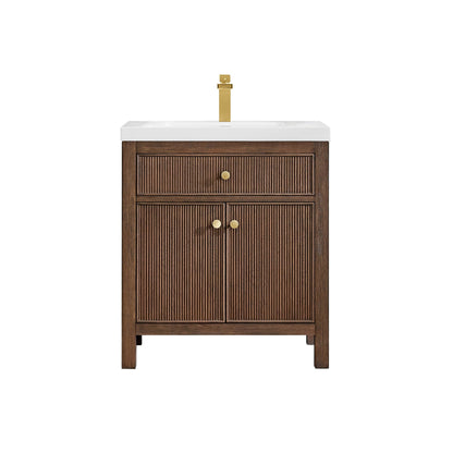 Altair Designs Cerrito 30" single vanity with top - 567030-BK-WH-NM
