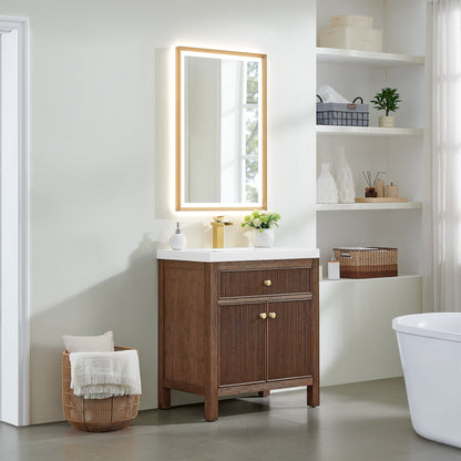 Altair Designs Cerrito 30" single vanity with top - 567030-BK-WH-NM