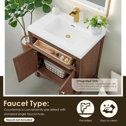 Altair Designs Cerrito 30" single vanity with top - 567030-BK-WH-NM