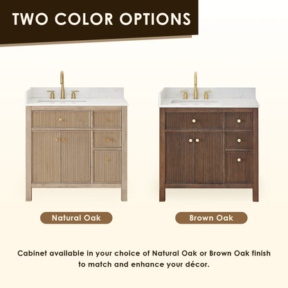 Altair Designs 36" single vanity with top - 567036-BK-GW-NM