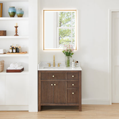 Altair Designs 36" single vanity with top - 567036-BK-GW-NM