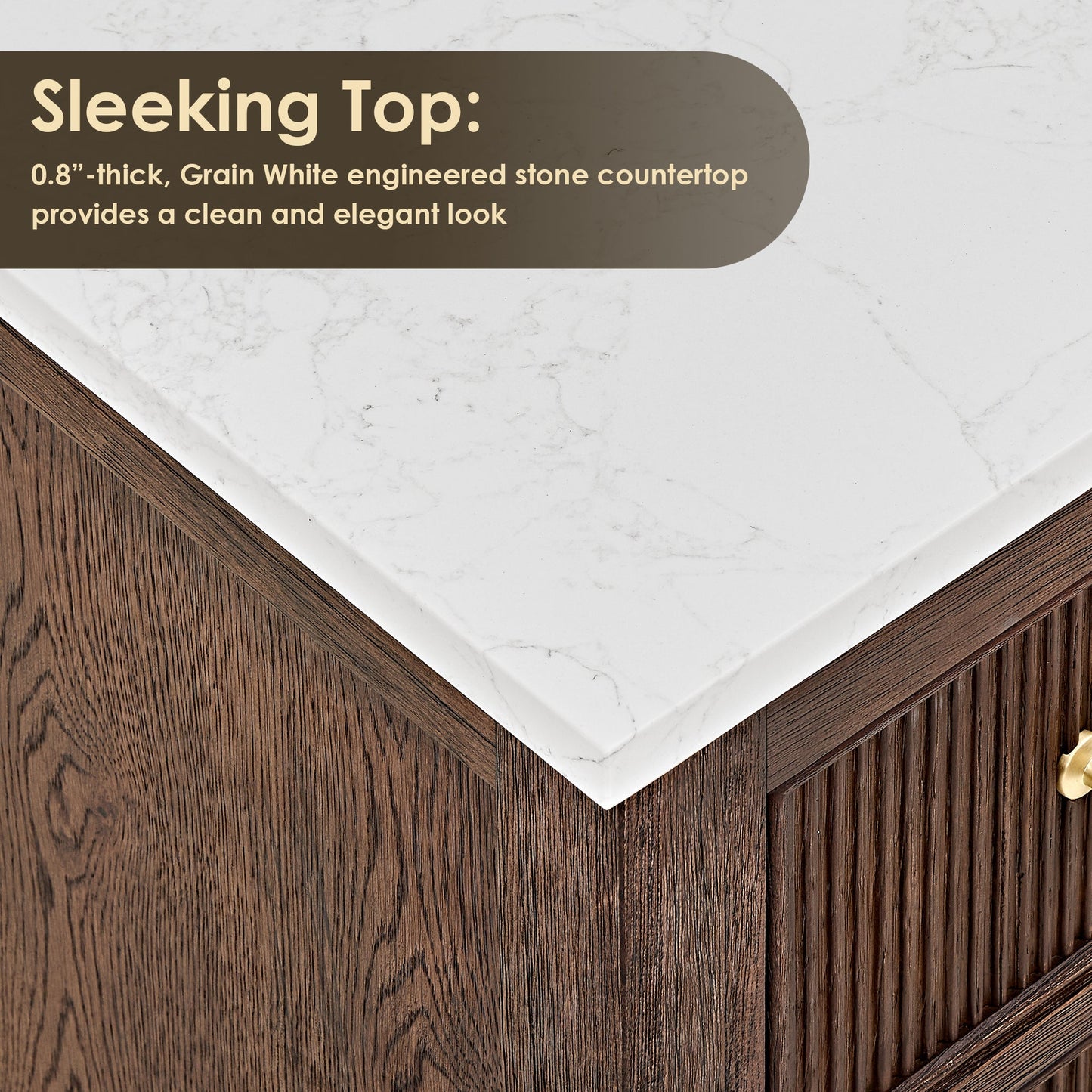 Altair Designs 36" single vanity with top - 567036-BK-GW-NM