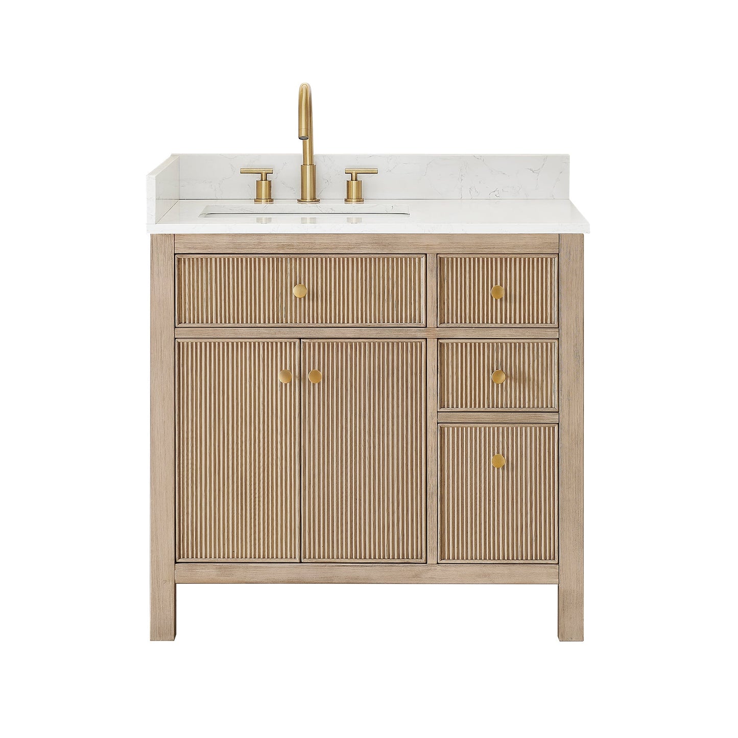 Altair Designs 36" single vanity with top - 567036-BK-GW-NM