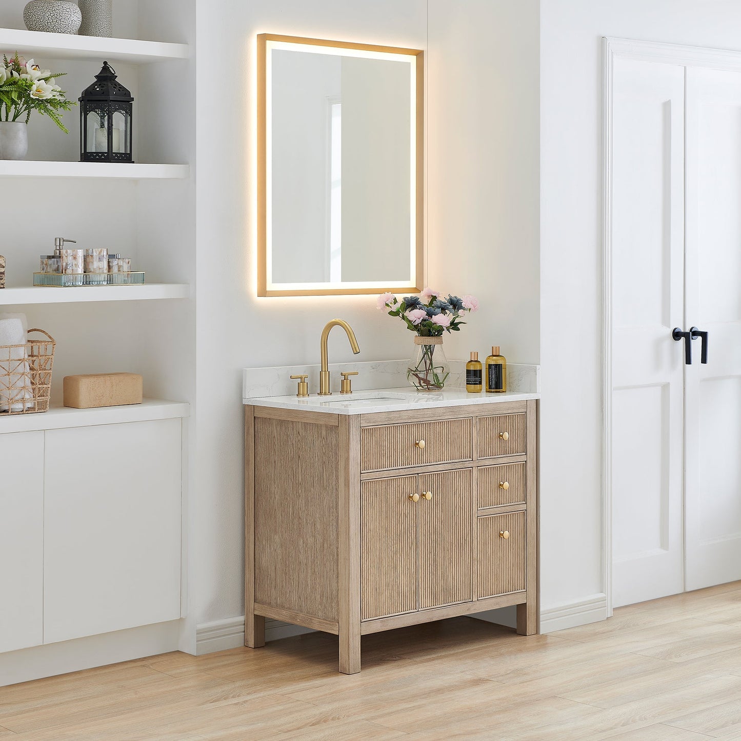 Altair Designs 36" single vanity with top - 567036-BK-GW-NM
