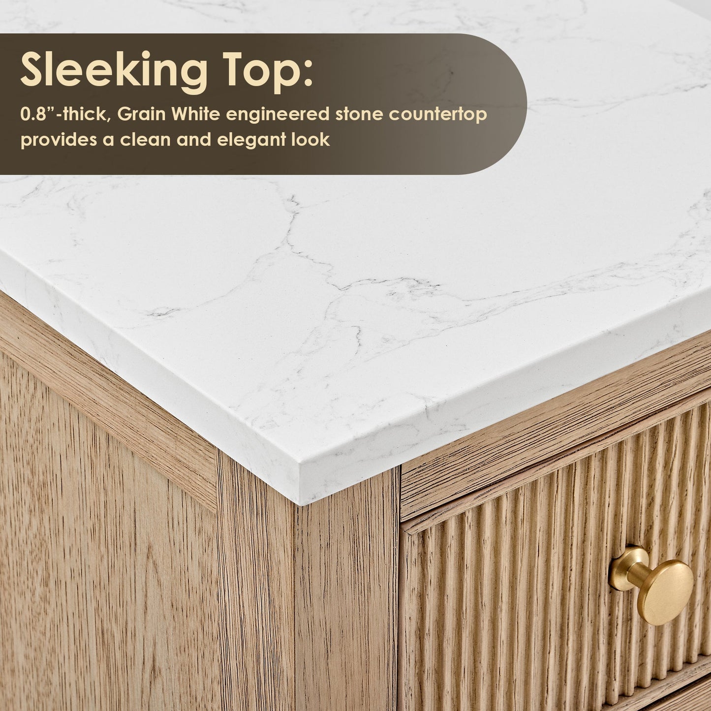Altair Designs 36" single vanity with top - 567036-BK-GW-NM