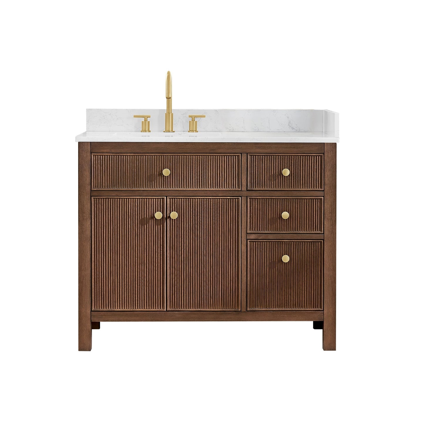 Altair Designs Cerrito 42" single vanity with top - 567042-BK-GW-NM