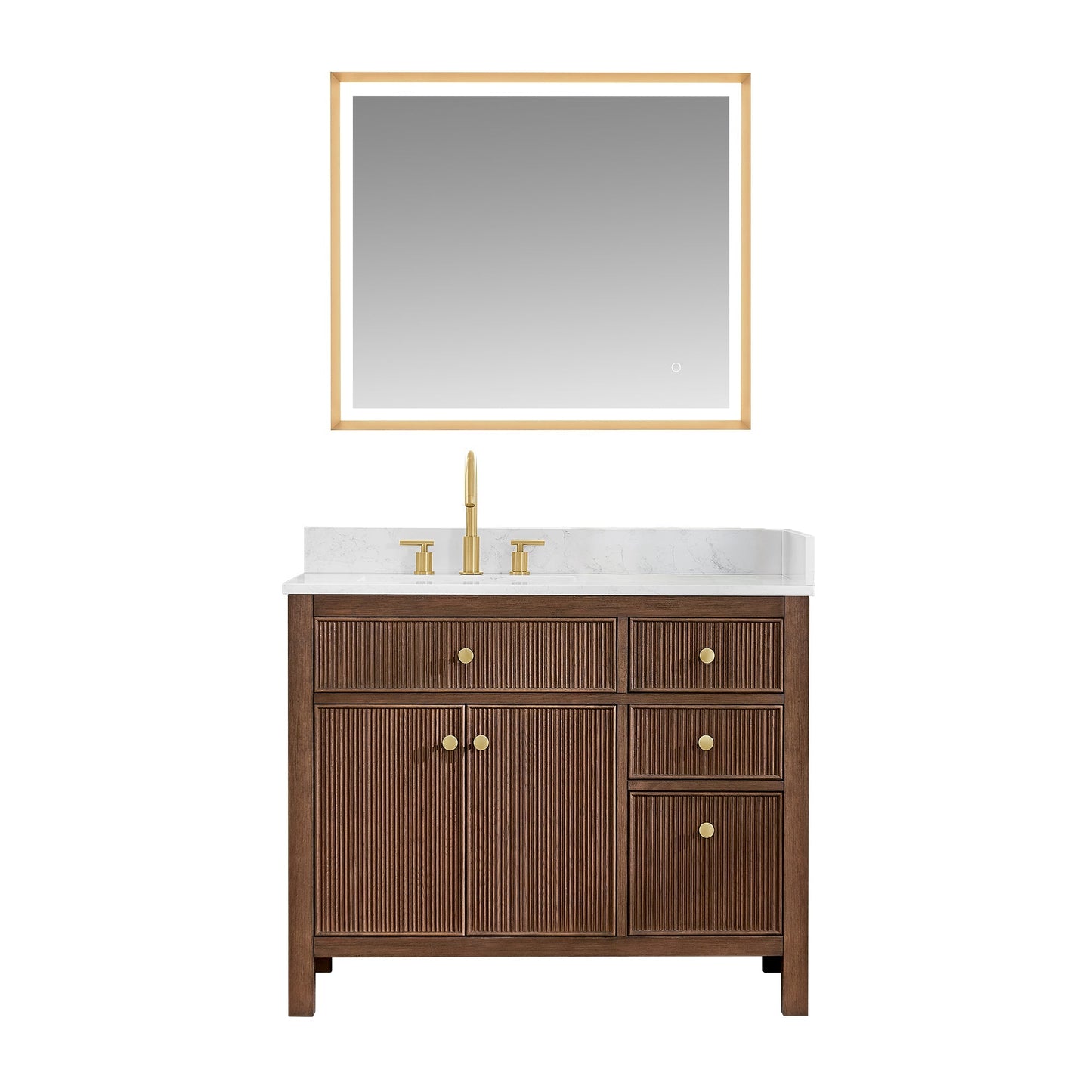 Altair Designs Cerrito 42" single vanity with top - 567042-BK-GW-NM