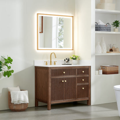 Altair Designs Cerrito 42" single vanity with top - 567042-BK-GW-NM