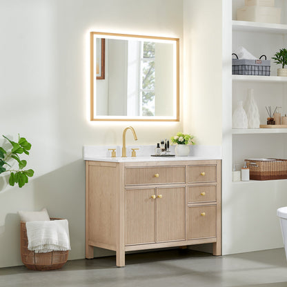 Altair Designs Cerrito 42" single vanity with top - 567042-BK-GW-NM