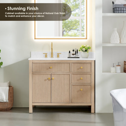 Altair Designs Cerrito 42" single vanity with top - 567042-BK-GW-NM